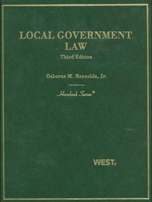 cover image of Local Government Law